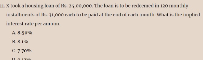 detailed solved 11. X took a housing loan of Rs.