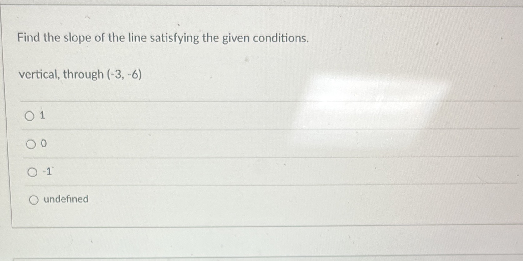 Show steps please Find the slope of the line