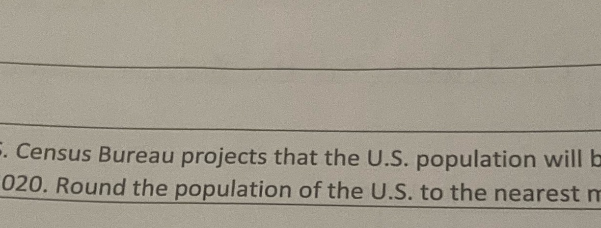 Census Bureau projects that the U.S. population