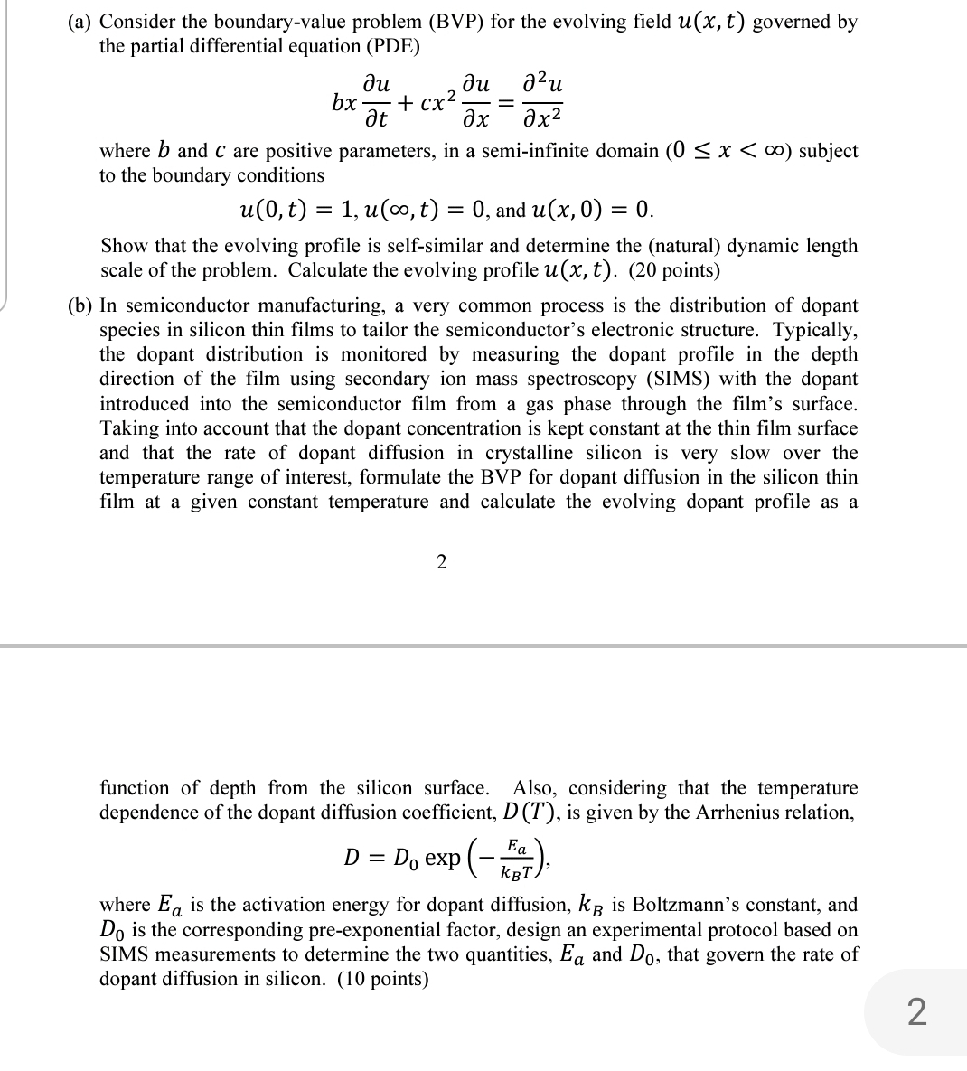 (a) Consider the boundary-value problem (BVP) for