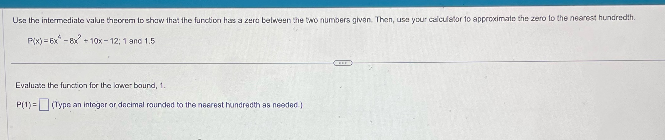 Help pls l Use the intermediate value theorem to