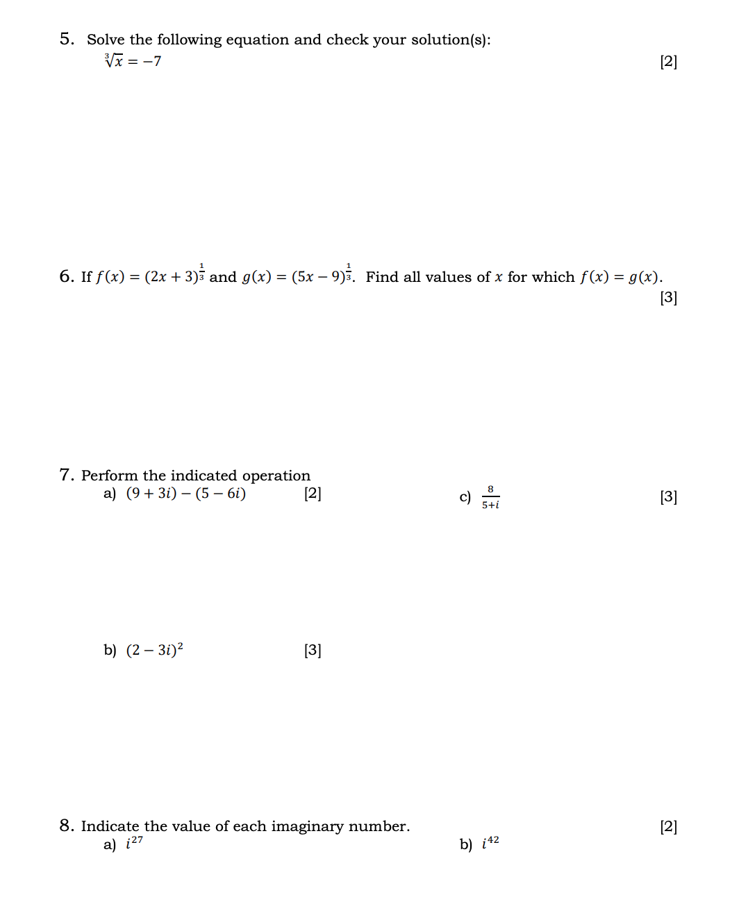 DIRECTIONS: Answer each of the following