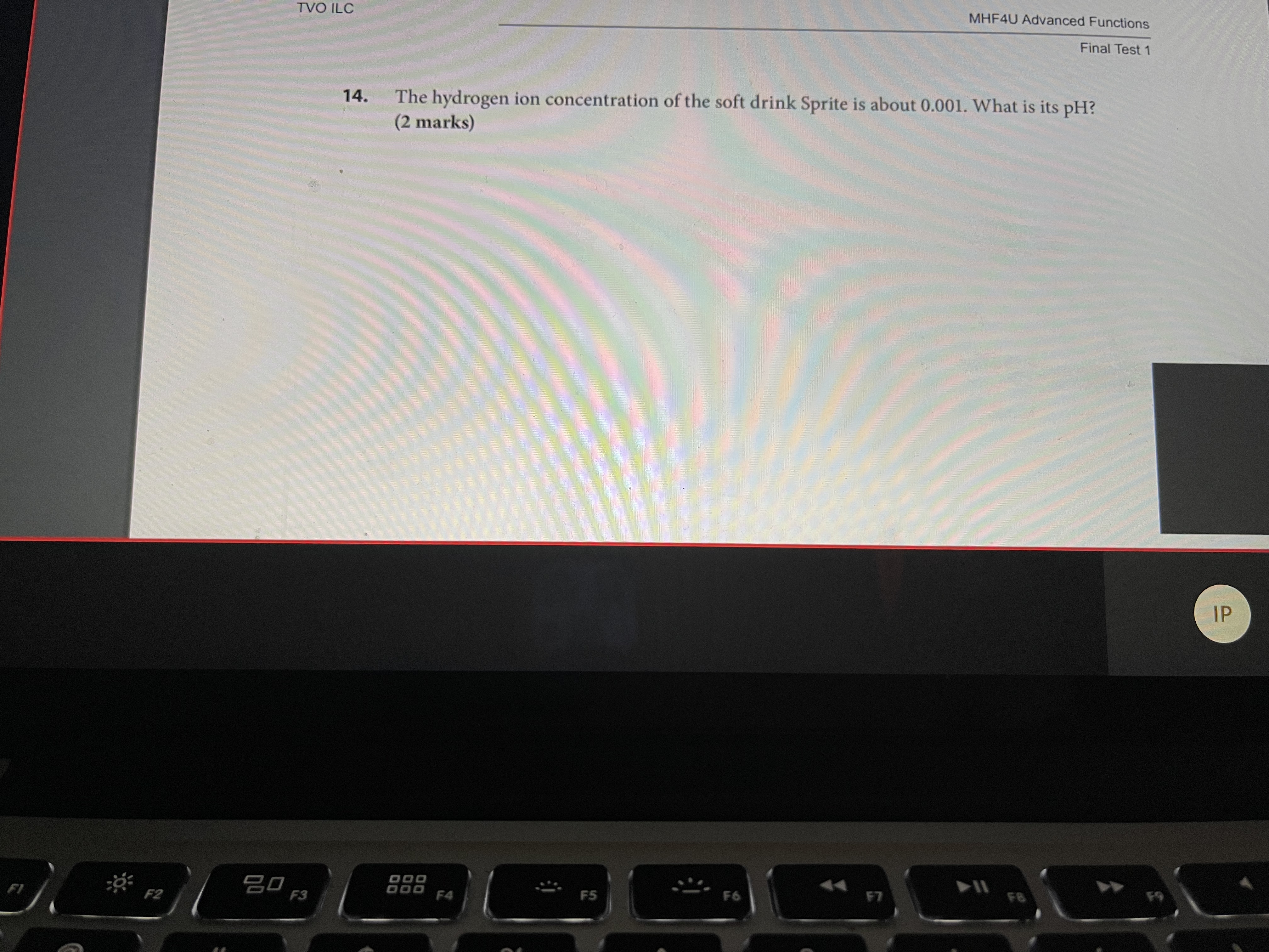 MHF4U Advanced Functions TVO ILC Final Test 1 14.