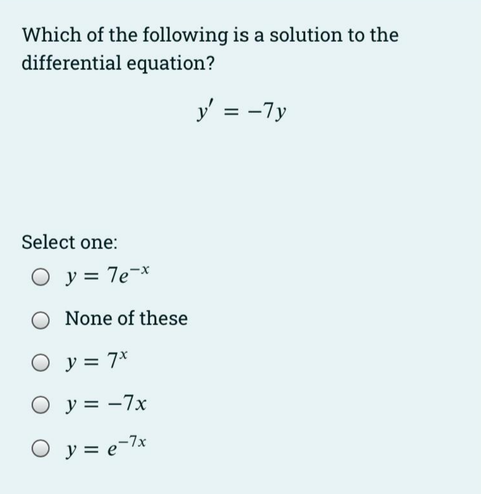 Which of the following is a solution to the