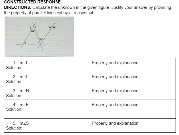 \fCONSTRUCTED RESPONSE DIRECTIONS: Calculate the