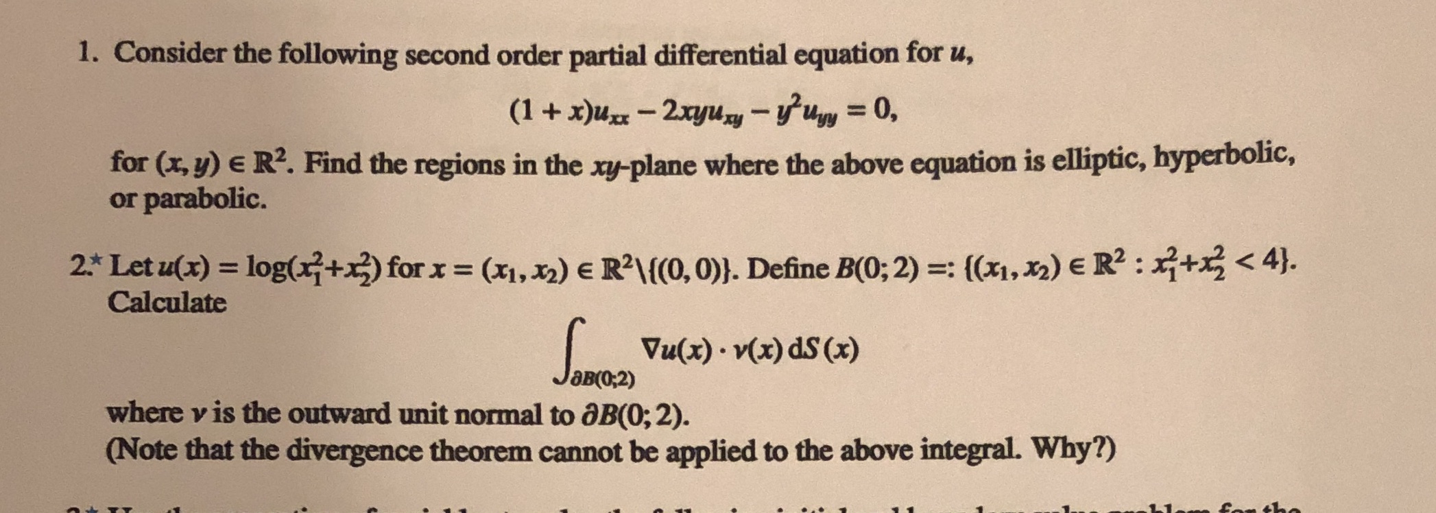 Partial differential equations Topics related to