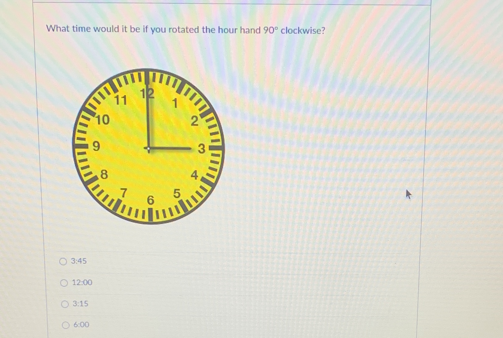 What time would it be if you rotated the hour