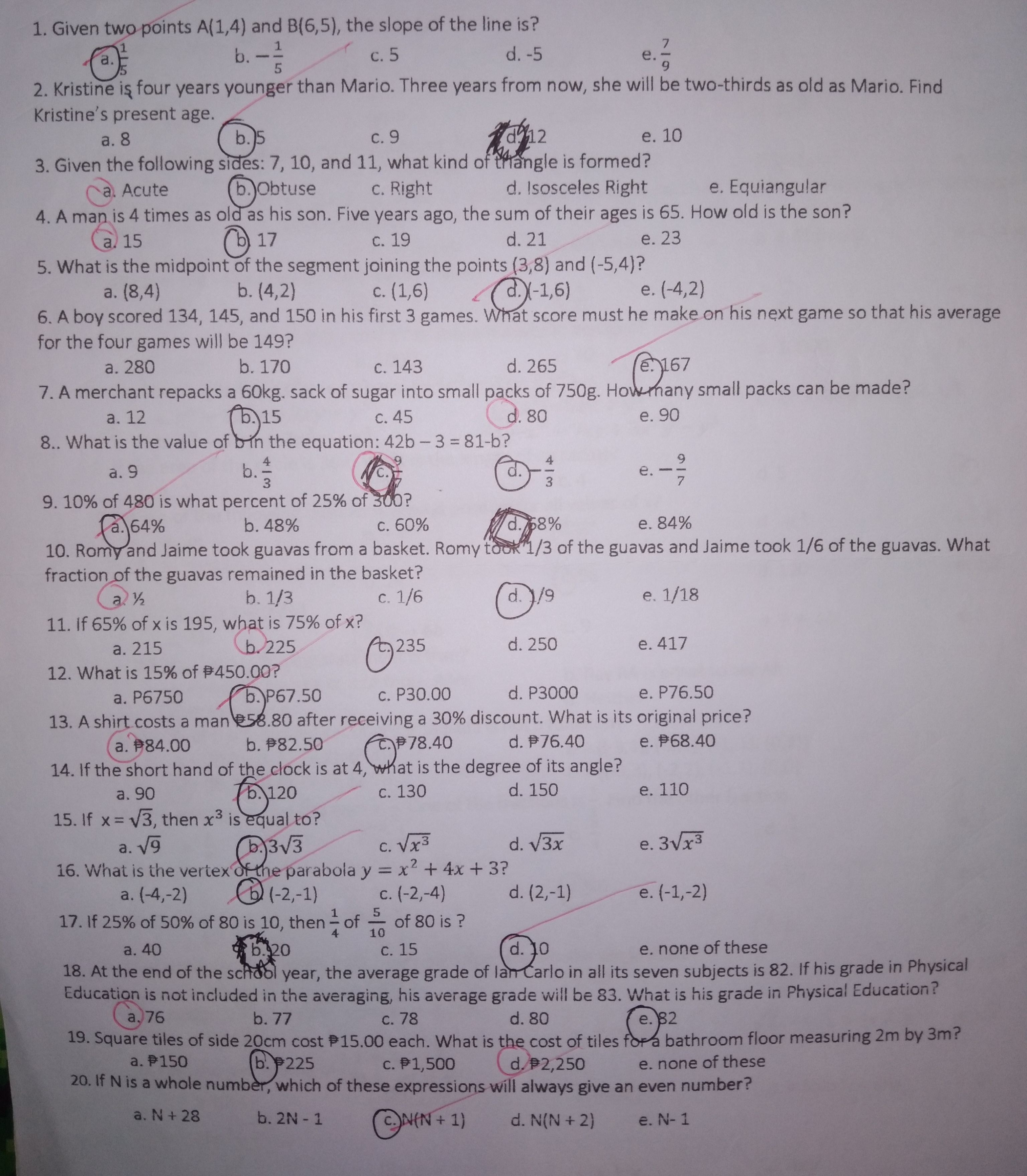 Just tell me what topic/type of math is, everyone