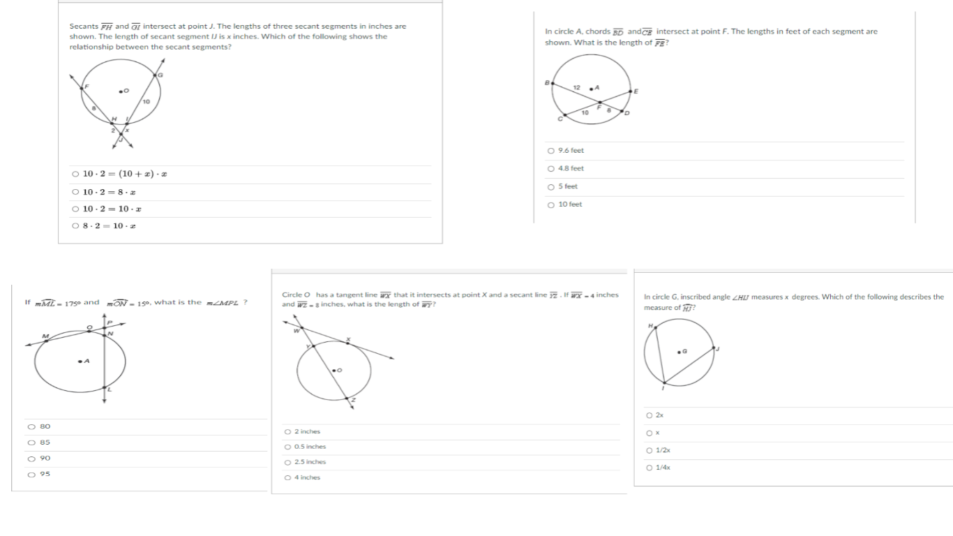help me please Secants Fy and of intersect at