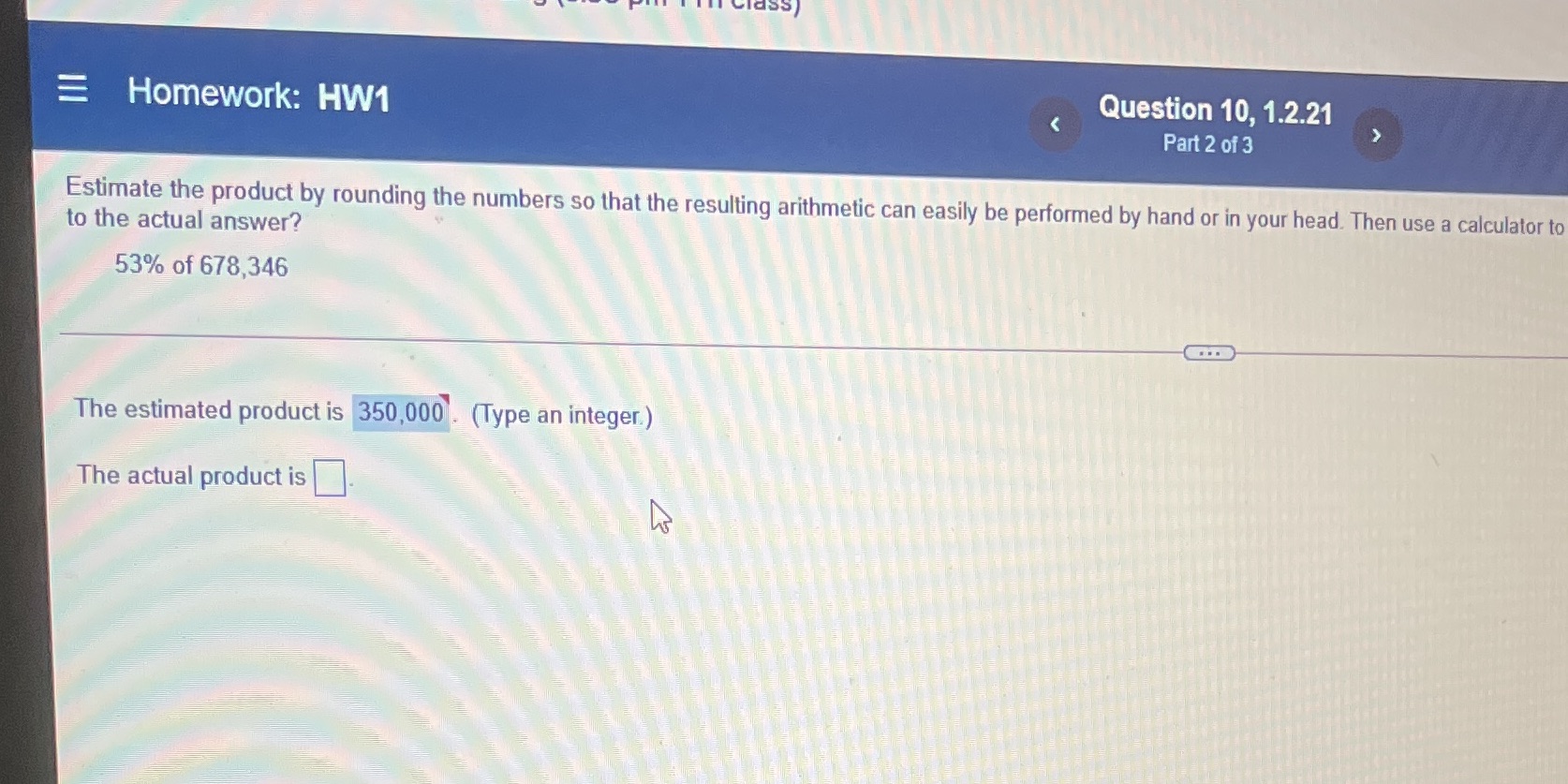 E Homework: HW1 Question 10, 1.2.21 Part 2 of 3