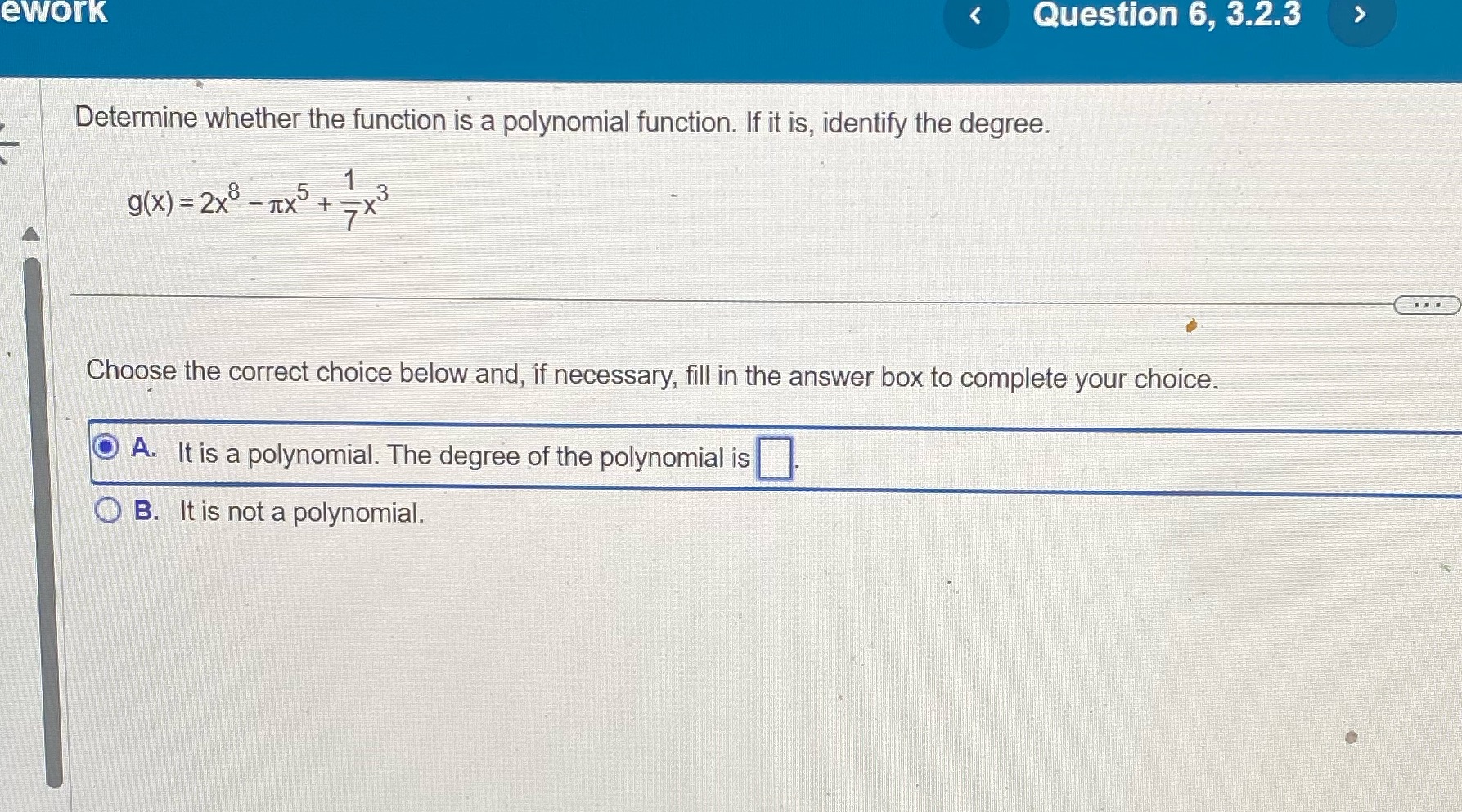 Question 6, 3.2.3 f h i Chooee the correct choice