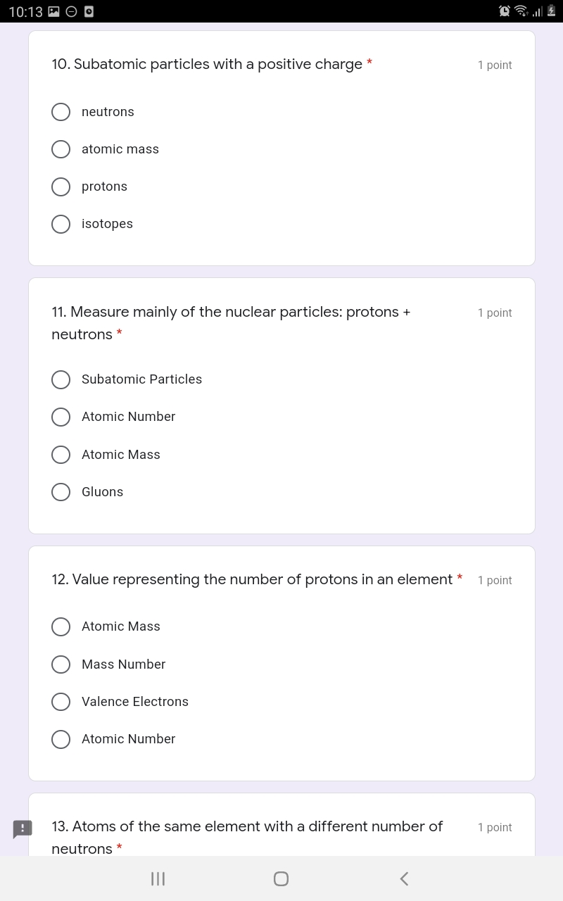 10:13 O . 1. The smallest particle of an element