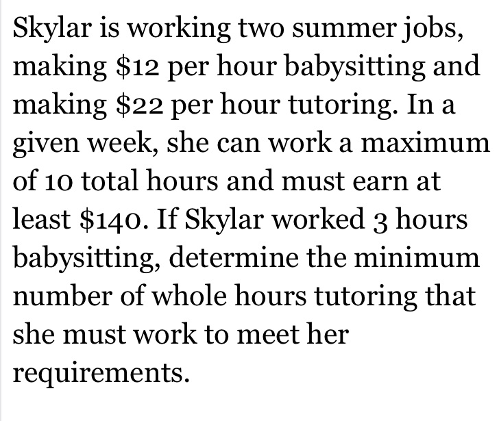 Skylar is working two summer jobs, making $12 per