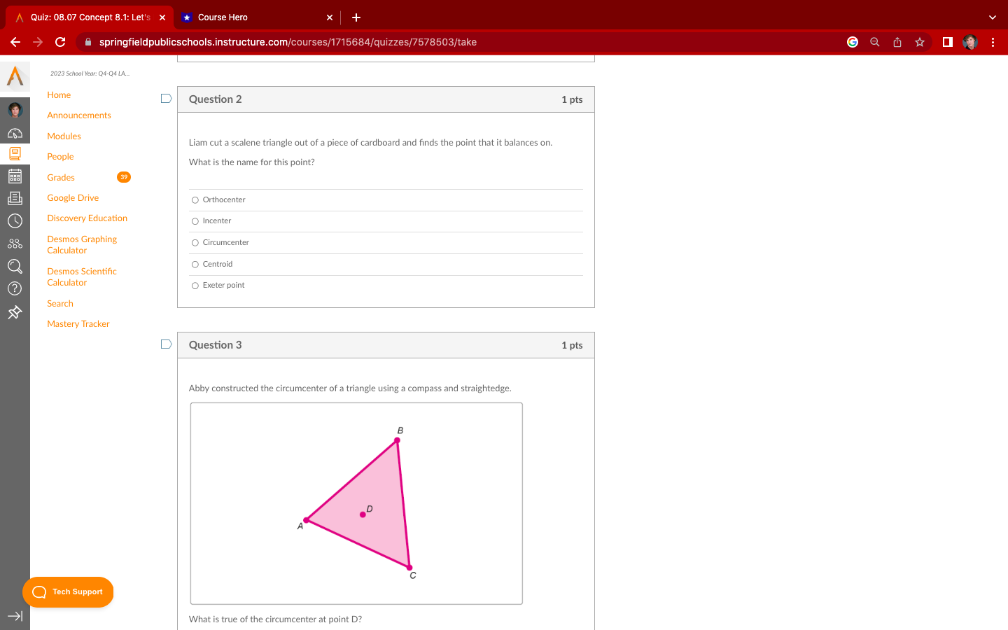 A Quiz: 08.07 Concept 8.1: Let's x * Course