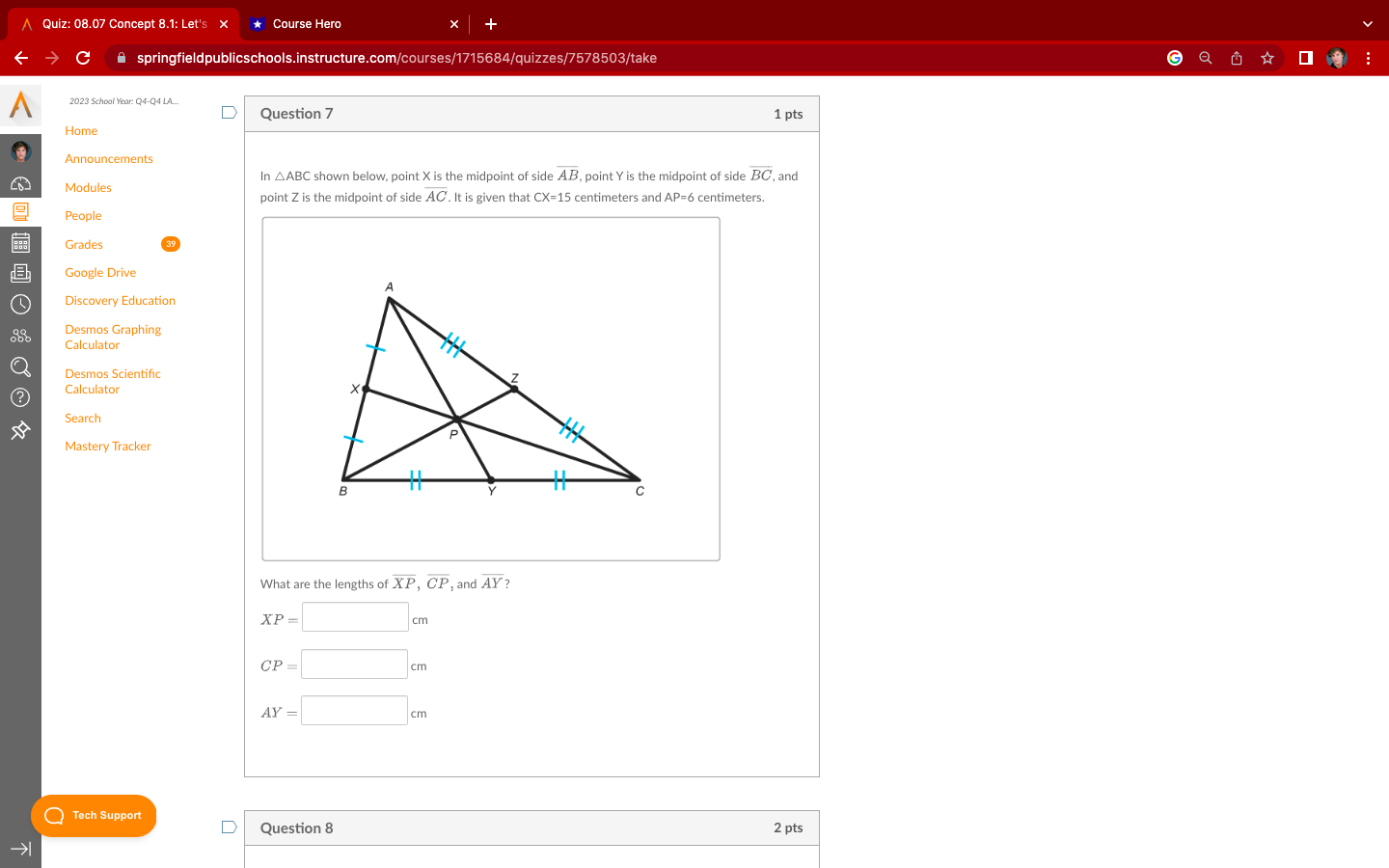 A Quiz: 08.07 Concept 8.1: Let's x * Course