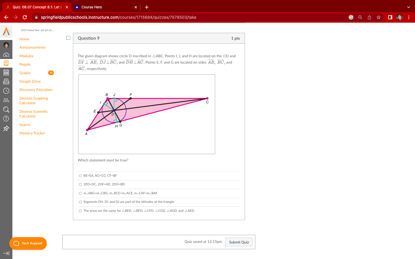 A Quiz: 08.07 Concept 8.1: Let's x * Course
