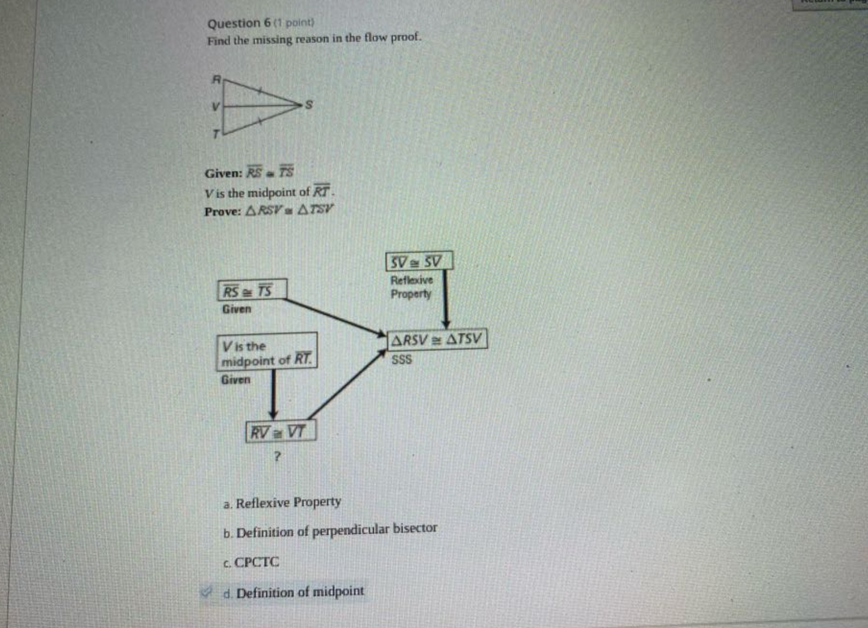For question 6 i need the missing reason, 7 I