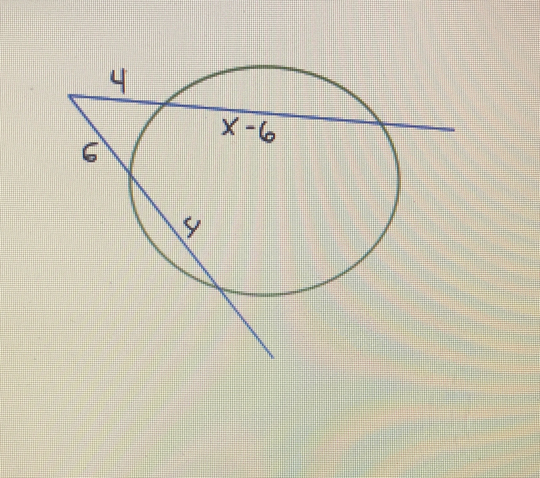 I'm having to find the segment lengths in circles