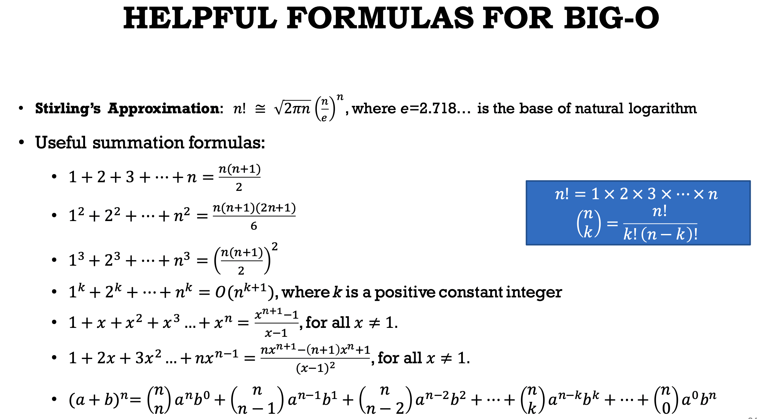Problem 2: (20 points) A binomial tree of order k