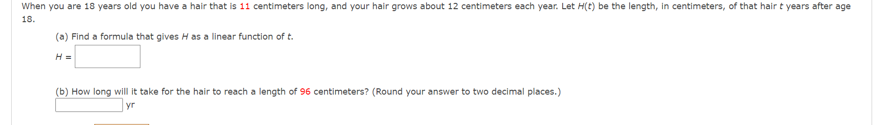 When you are 18 years old you have a hair that is