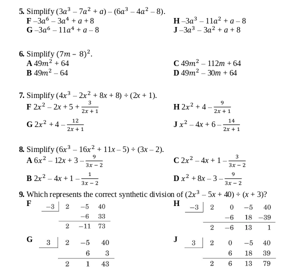 Write the letter for the correct answer in the