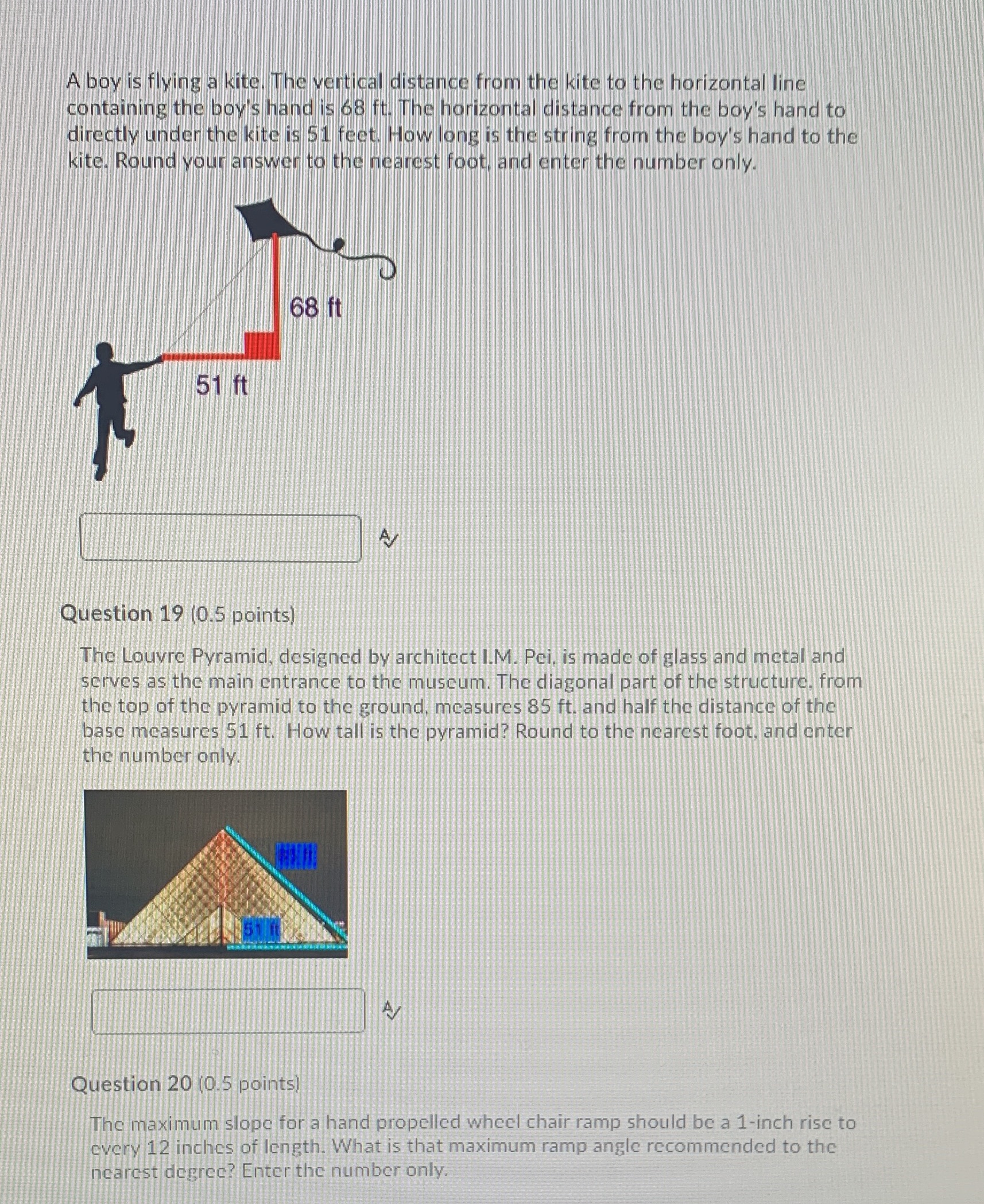 A boy is flying a kite, The vertical distance