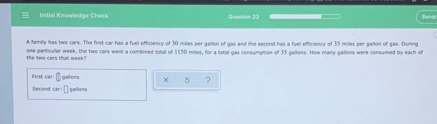 Initial Knowledge Check Question 22 Sandr A