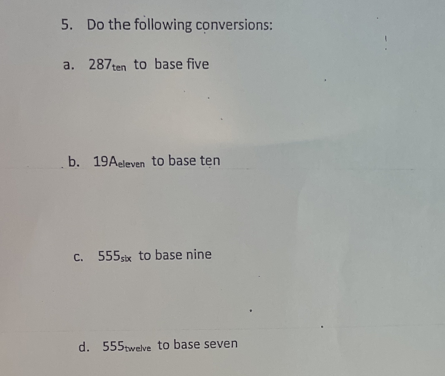Solve for a,b,c and d pls! 5. Do the following