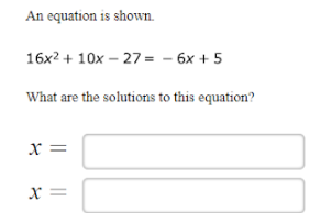 show work on paper An equation is shown. 16x2+