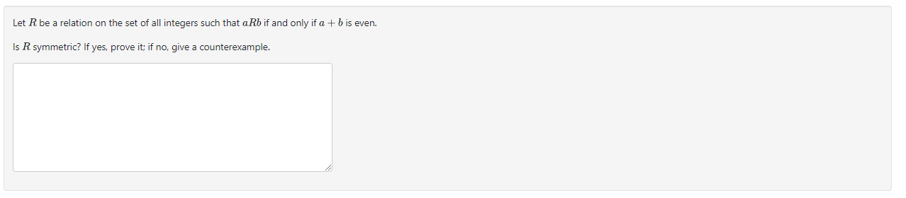 Let R be a relation on the set of all integers