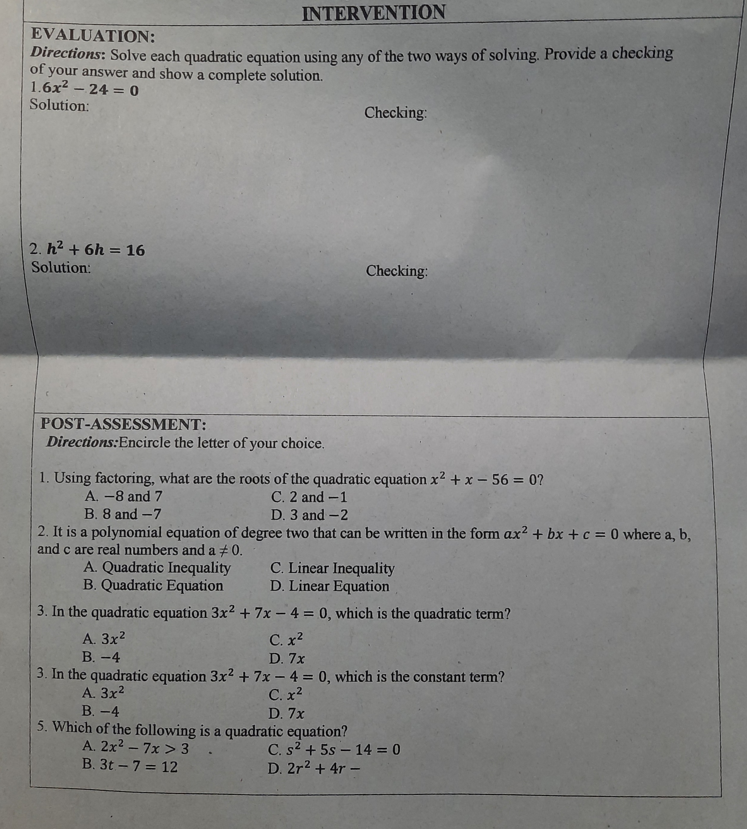 please have it in a step by step in format that i