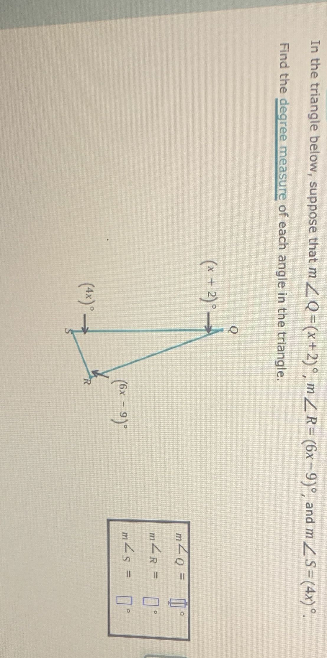 Need help to figure this out In the triangle