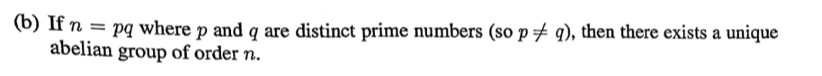 (b) If n = pq where p and q are distinct prime