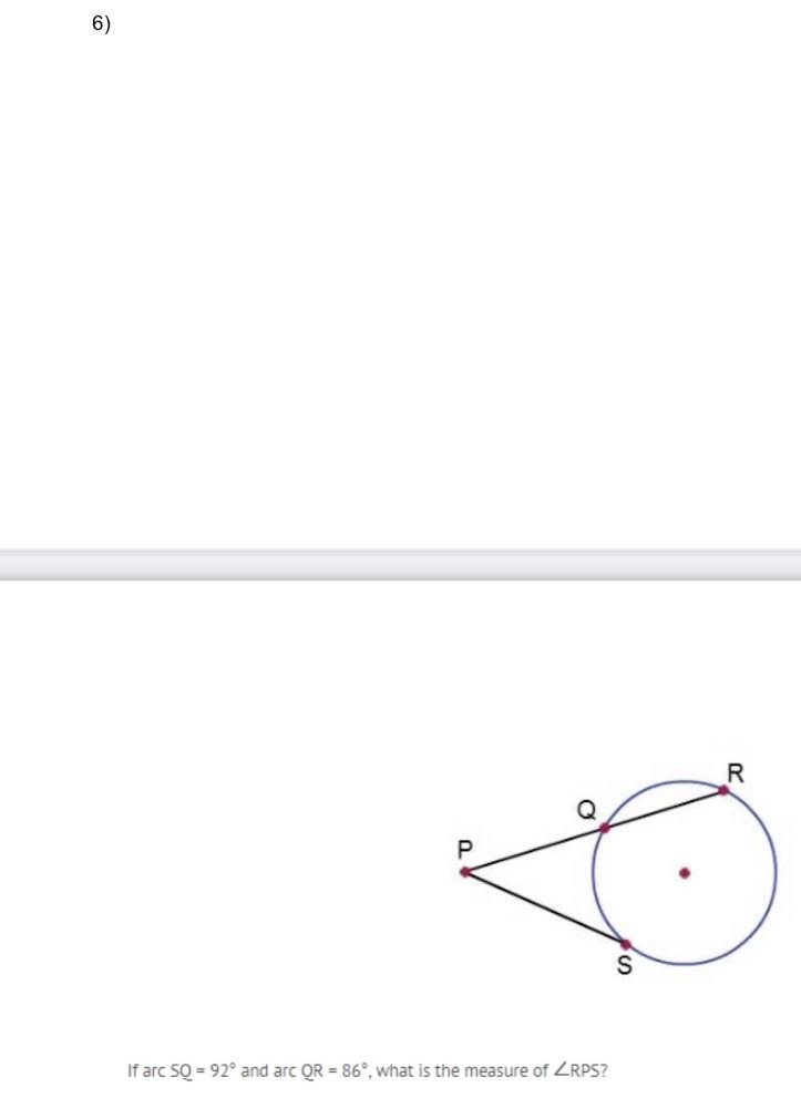 1) C If major arc AC = 236", what is the measure