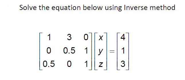 Explain how to solve an equation using an Inverse
