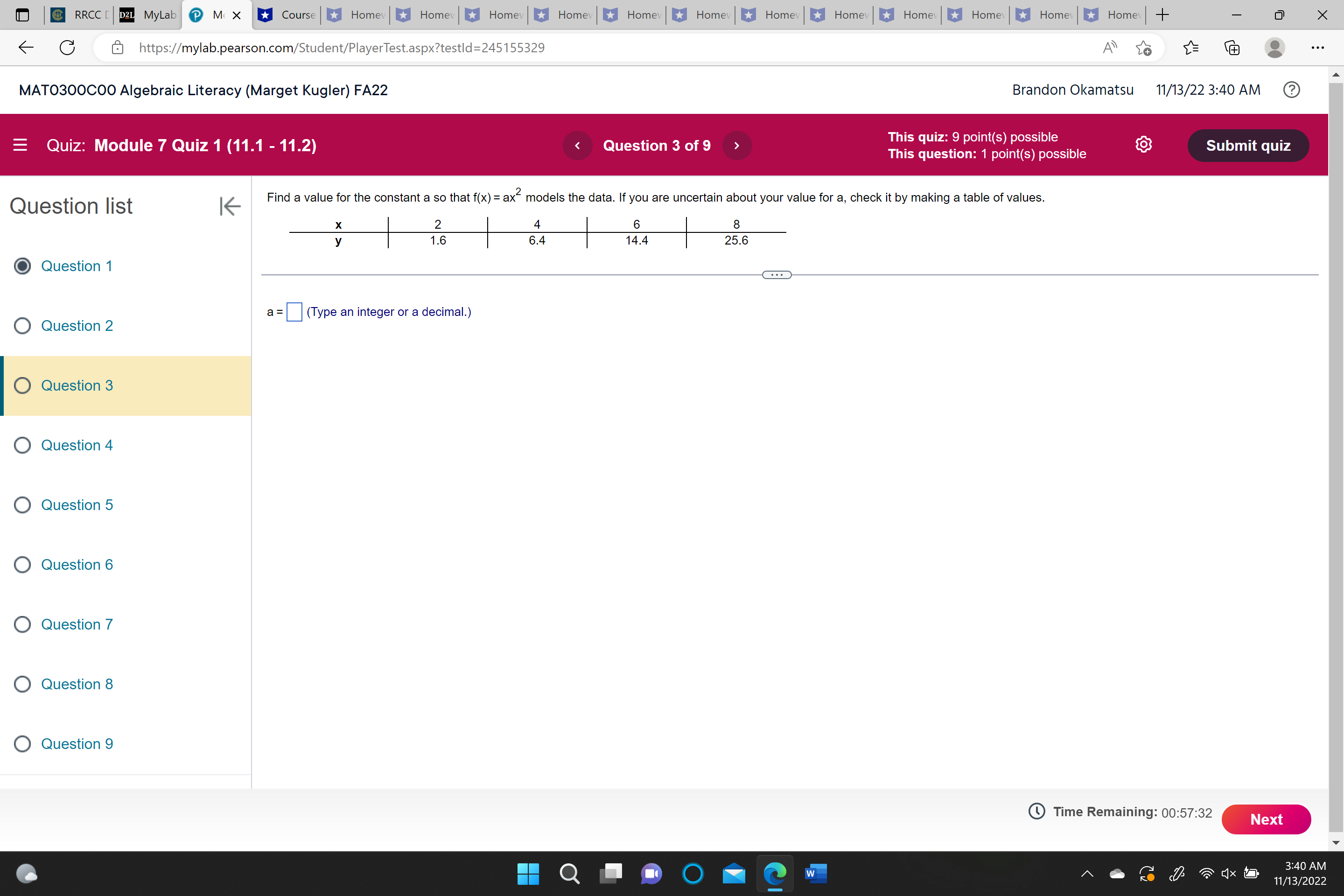@ RRCC [ D2L MyLab @ M X Course | Homev| Homey