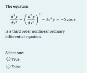 The equation - 3y + 10 = -12 cos x + 2 sin x is a