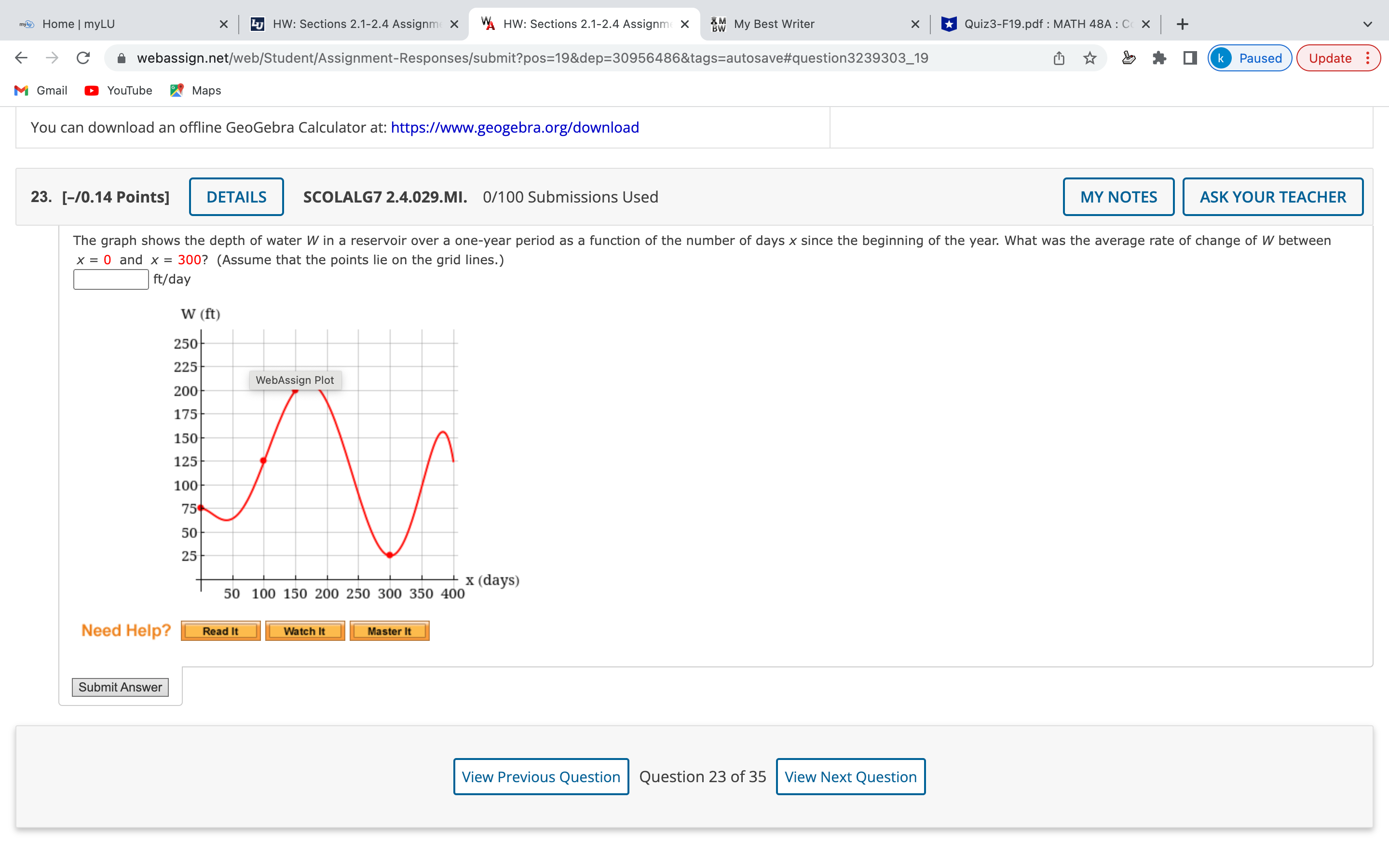 my Home | myLU x Lu HW: Sections 2.1-2.4 Assignm(