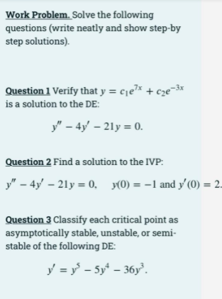 The equation - 3y + 10 = -12 cos x + 2 sin x is a
