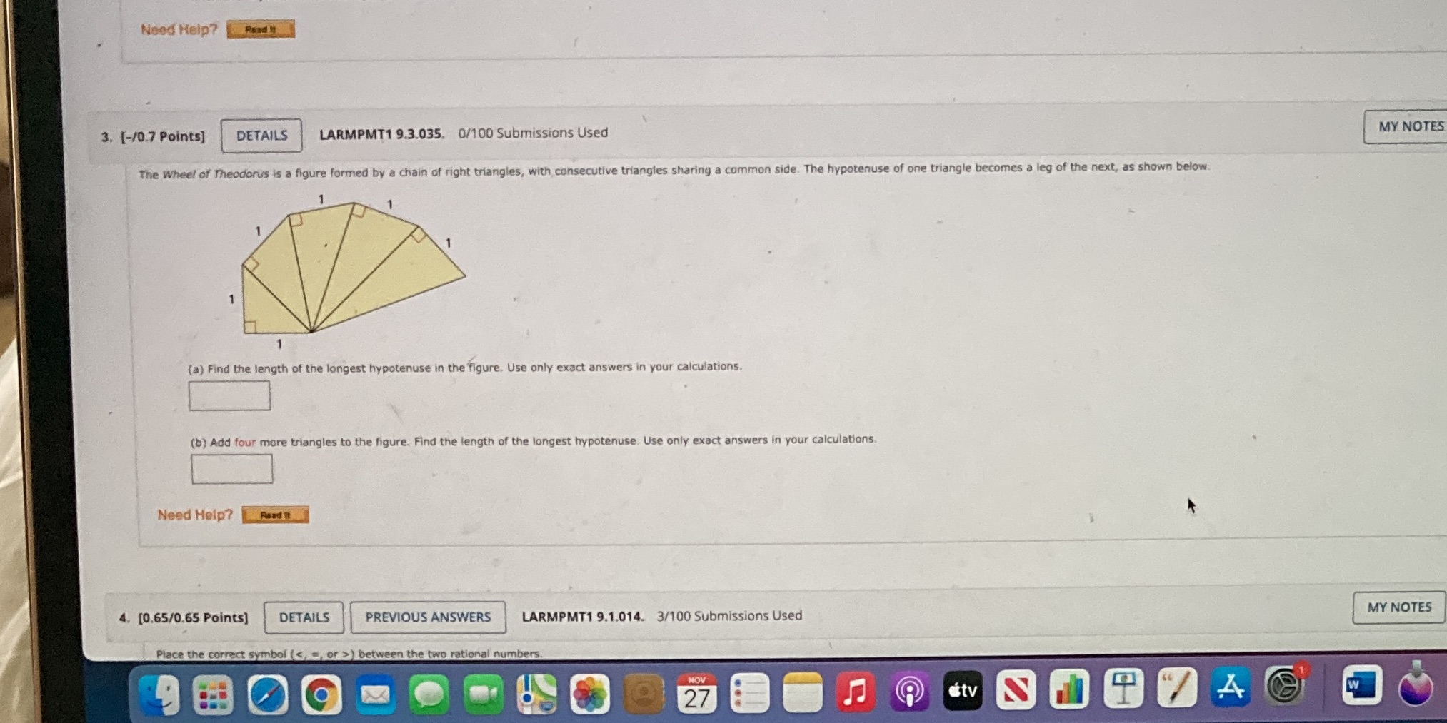 Need Help? Read ! 3. [-/0.7 Points] DETAILS