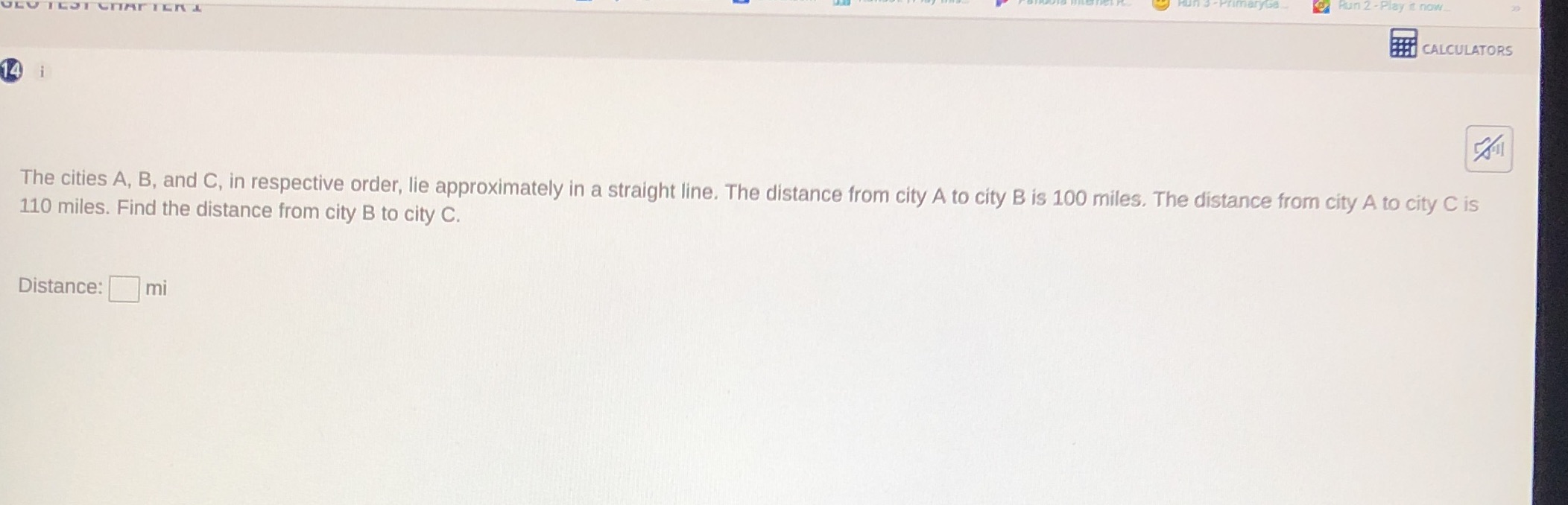 y it now HE CALCULATORS 14 The cities A, B, and