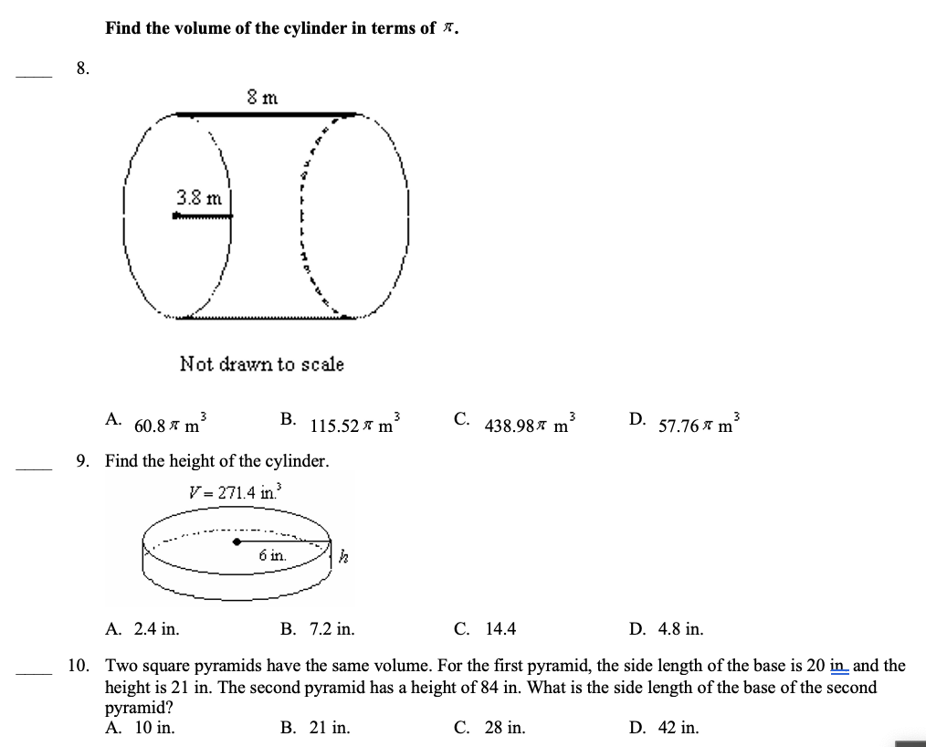 Please answer questions below and show work