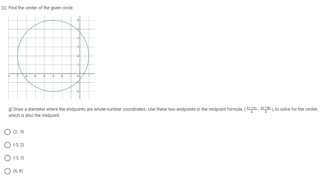 21 . Find the other endpoint of the line segment