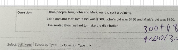 Can you type no handwriting Question Three people