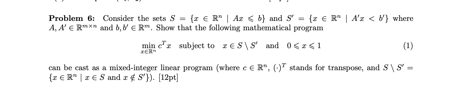 \\/ A \\J-lul L44 Problem 6: Consider the sets 3