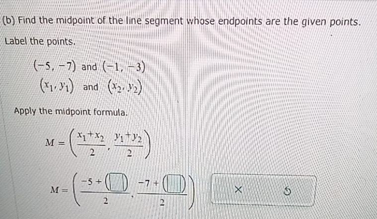 what's the answer (b) Find the midpoint of the