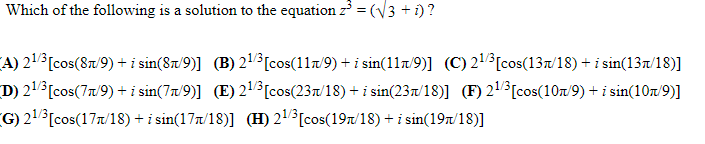 Which of the following is a solution to the