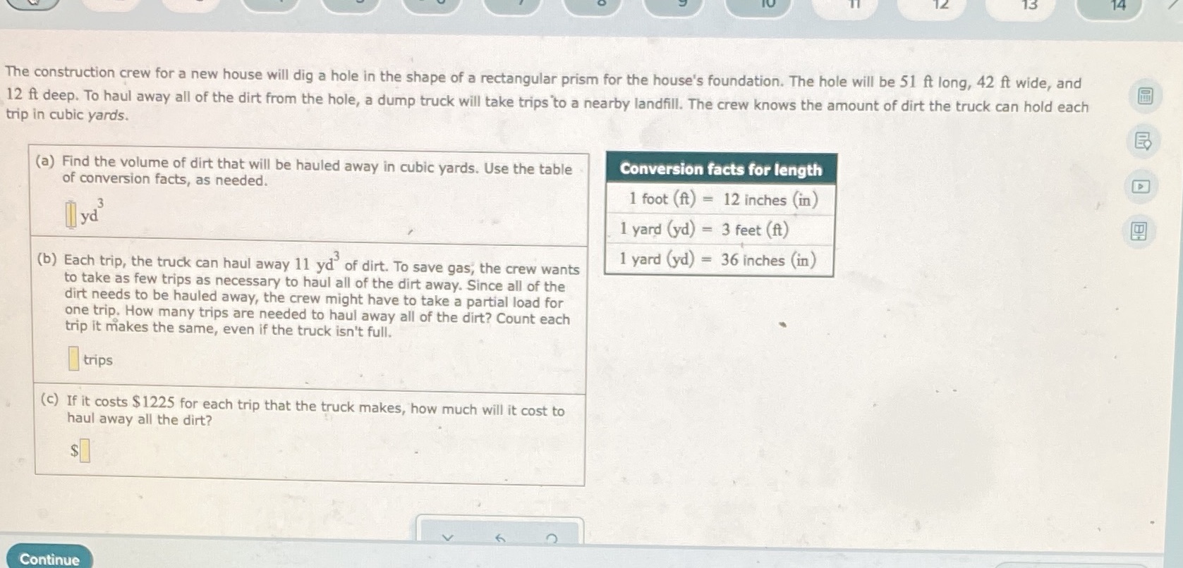 14 The construction crew for a new house will dig