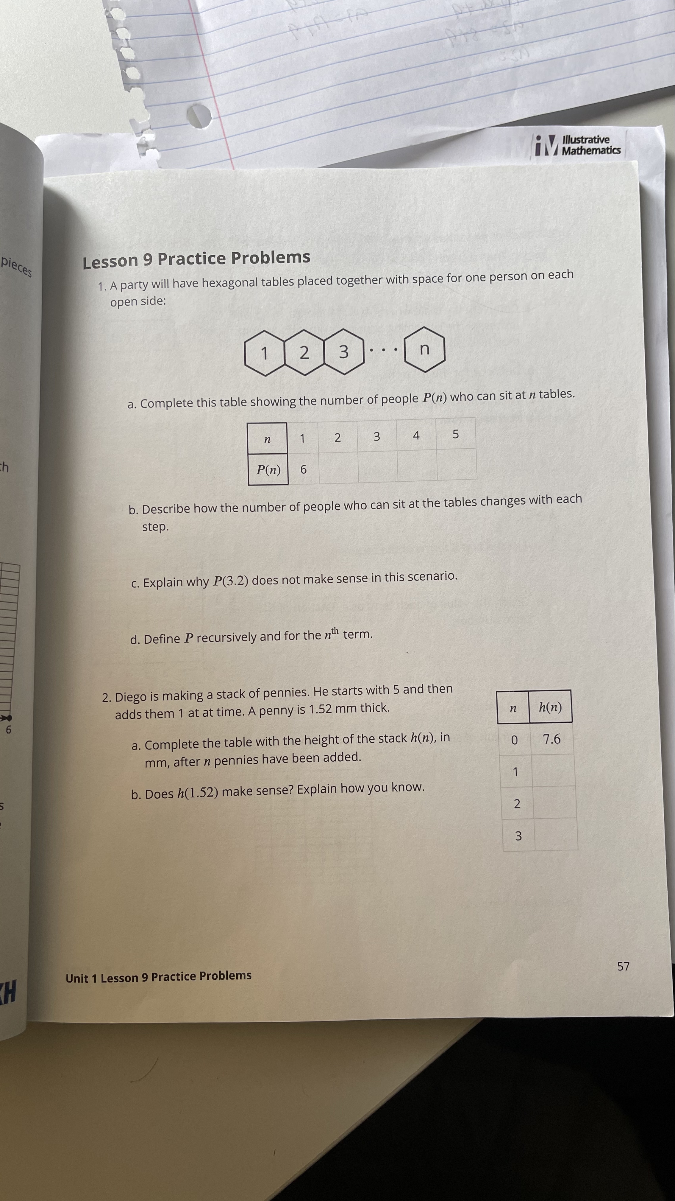 6. Here is a growing pattern: L 1 EV 1 a.