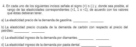 4. En cada uno de los siguientes incisos senale